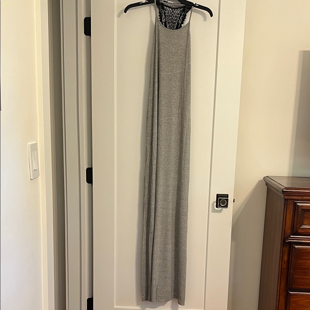 BCBGeneration Light Gray Maxi Dress